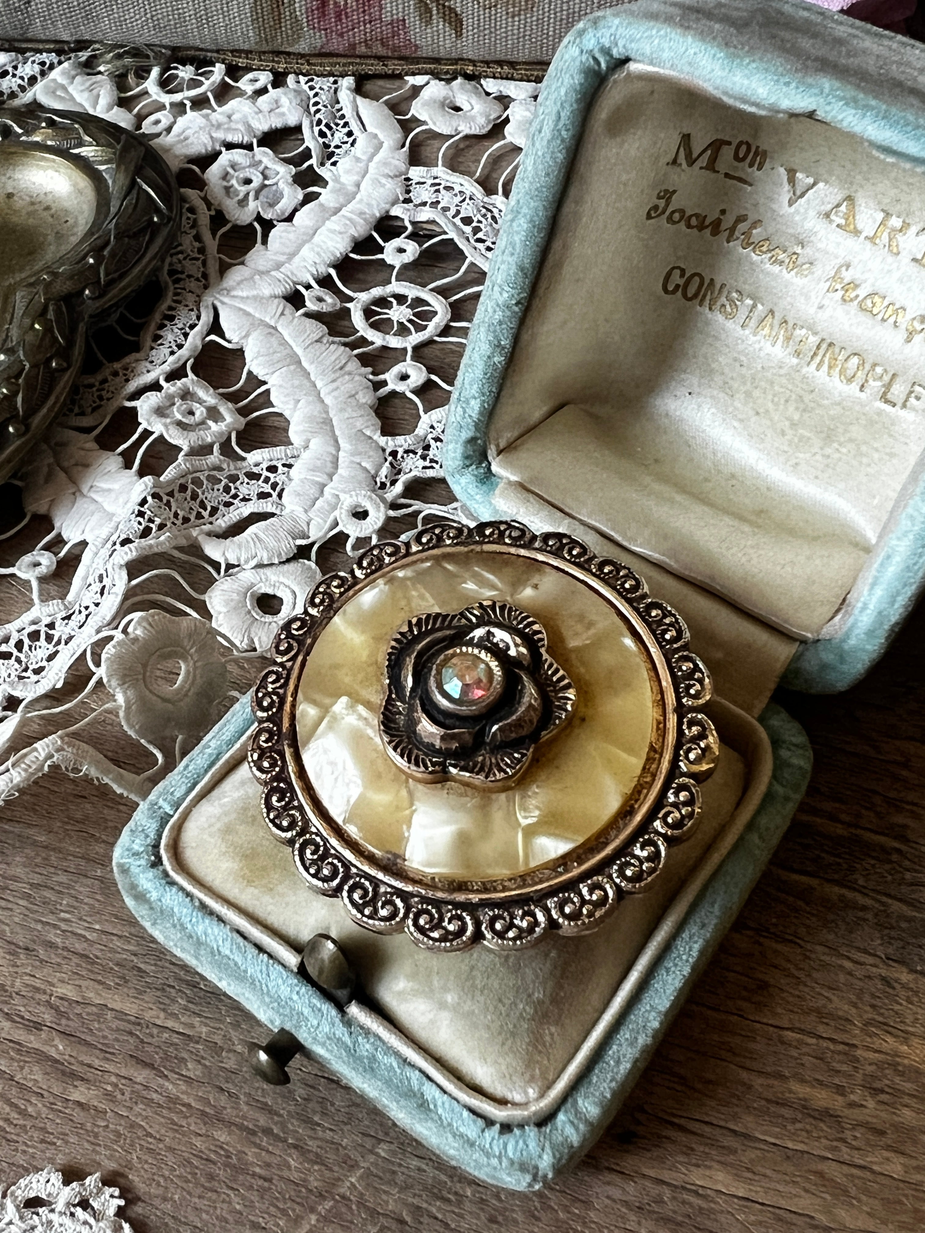 ヴィンテージクリップ – France Antique 銀色アンティーク