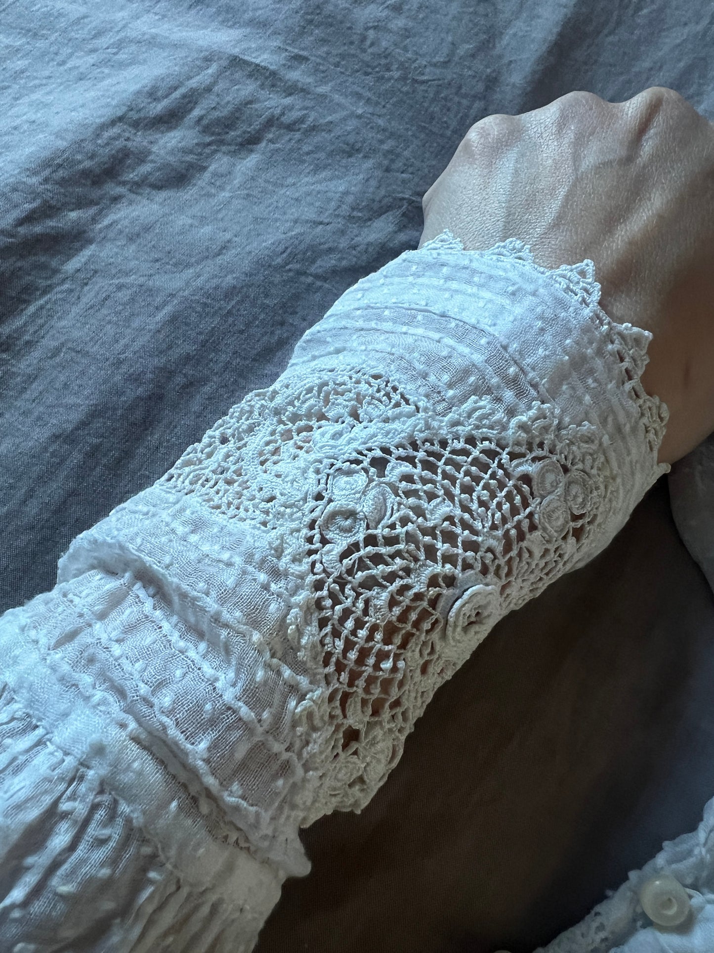 ★刺繍とレースの袖セット