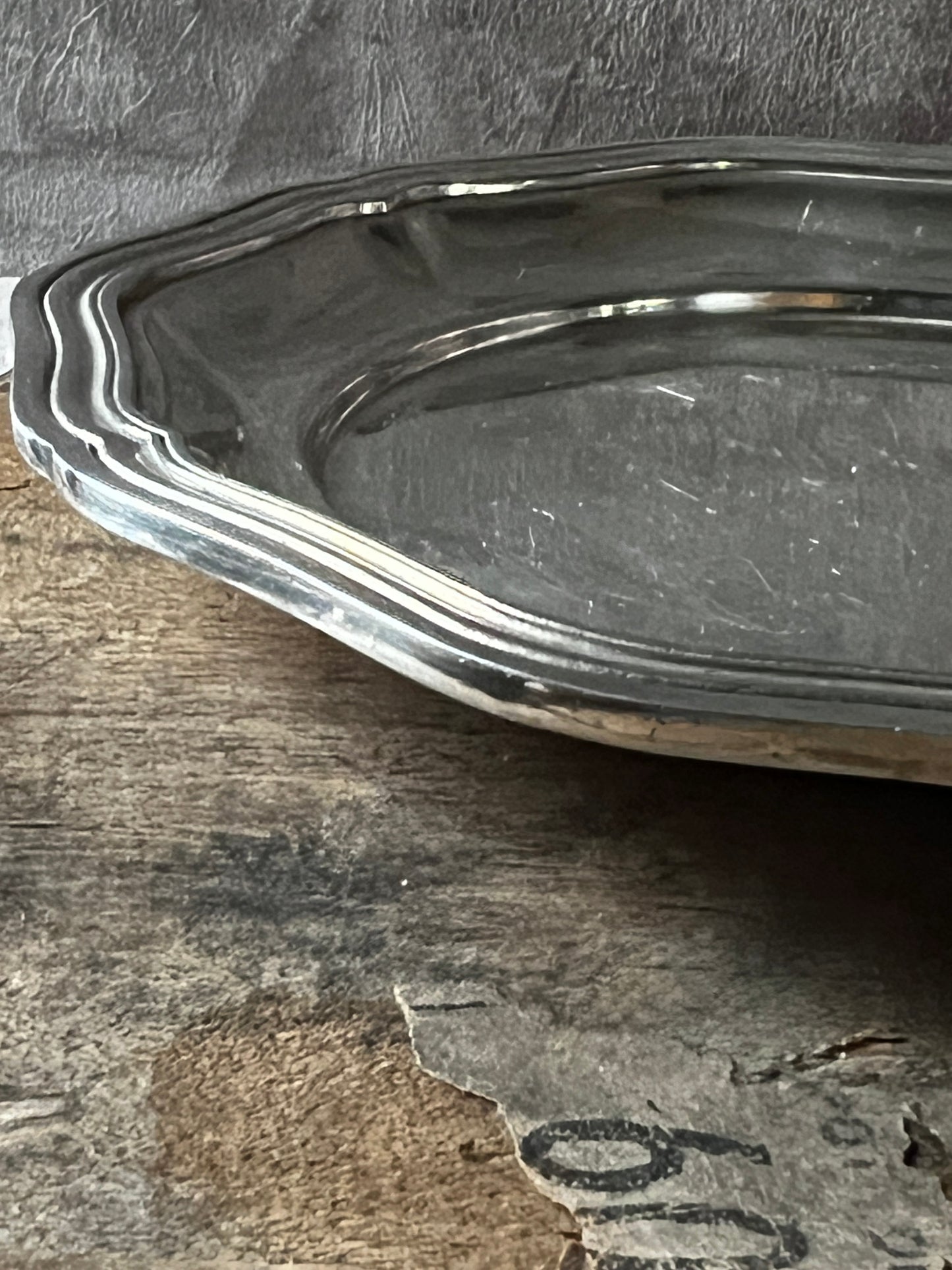 シルバープレートリム小皿