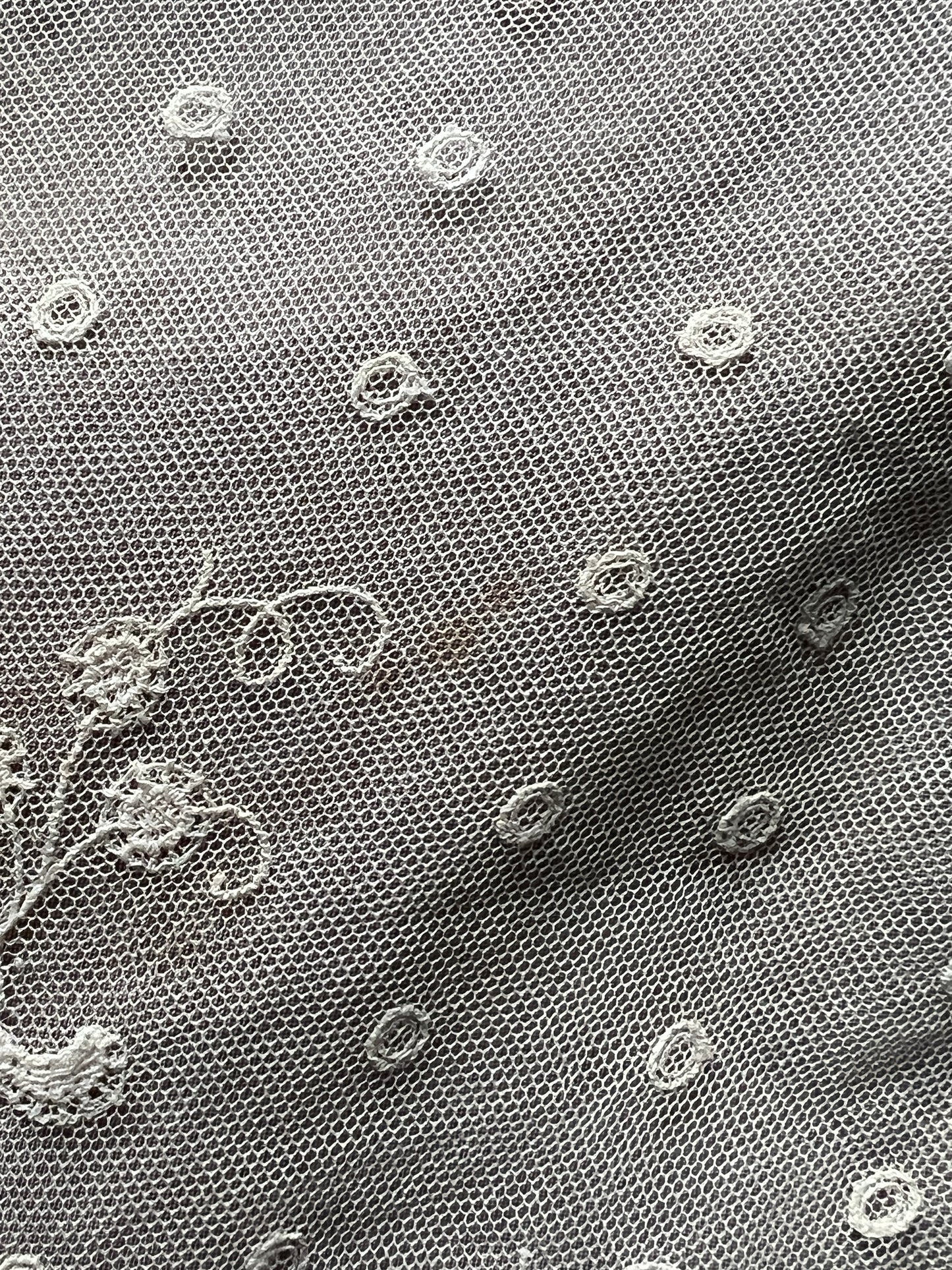 チュール刺繍レースストール