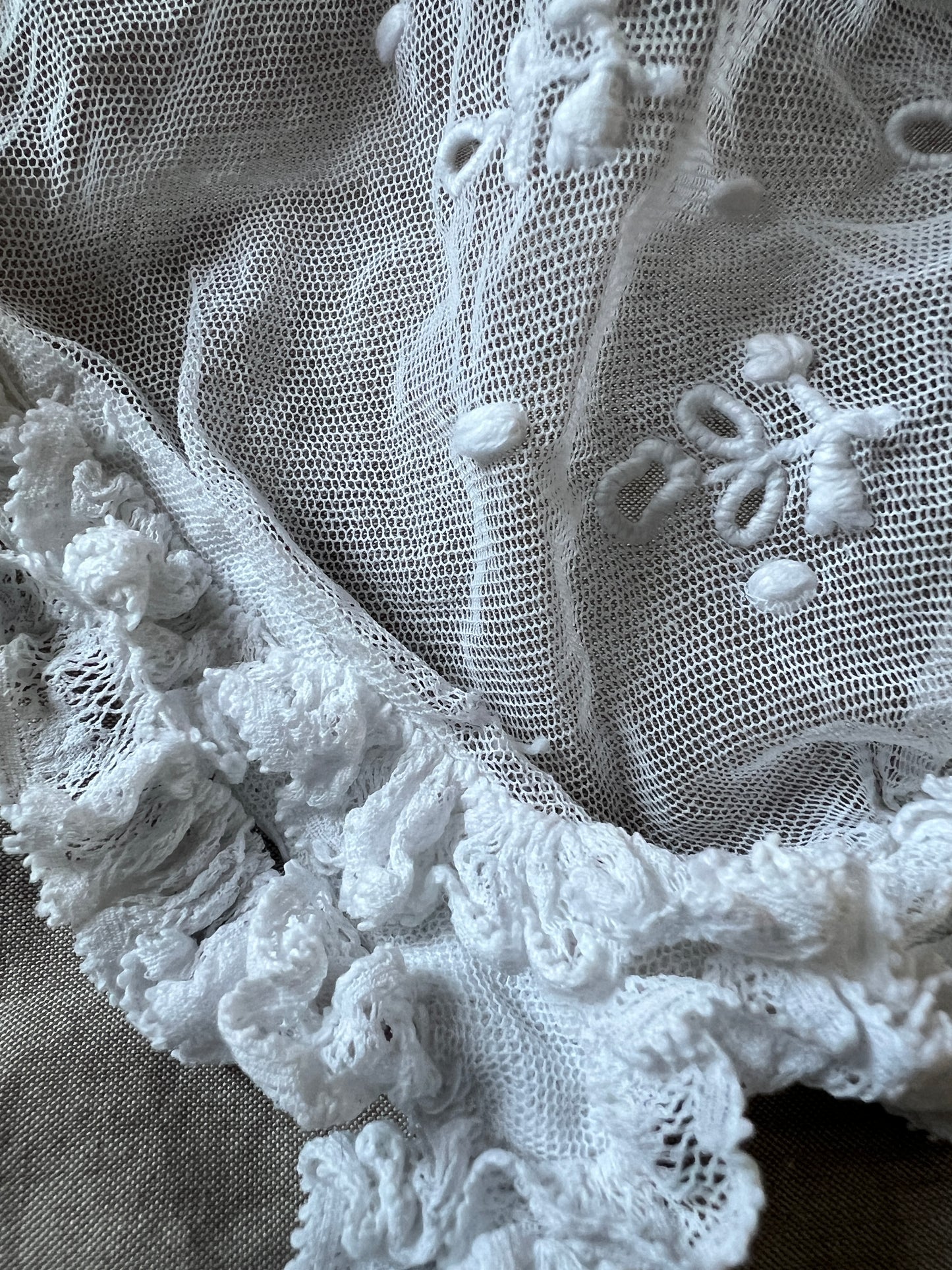 ★チュール刺繍レースボネセット【ダメージ】(2点)