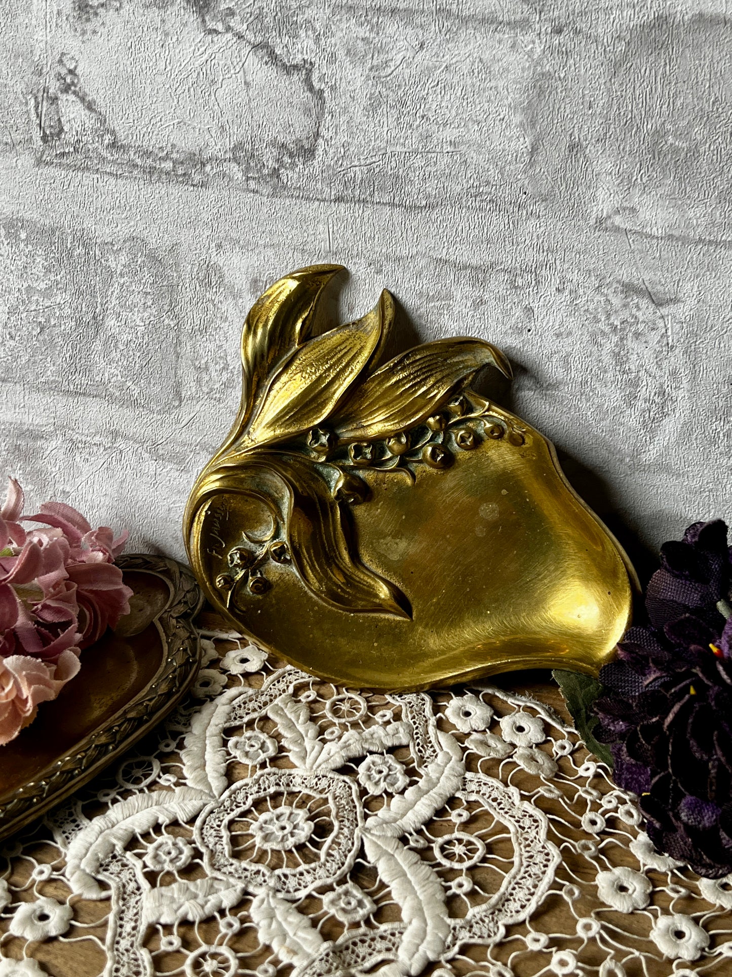 真鍮製小皿(すずらん)