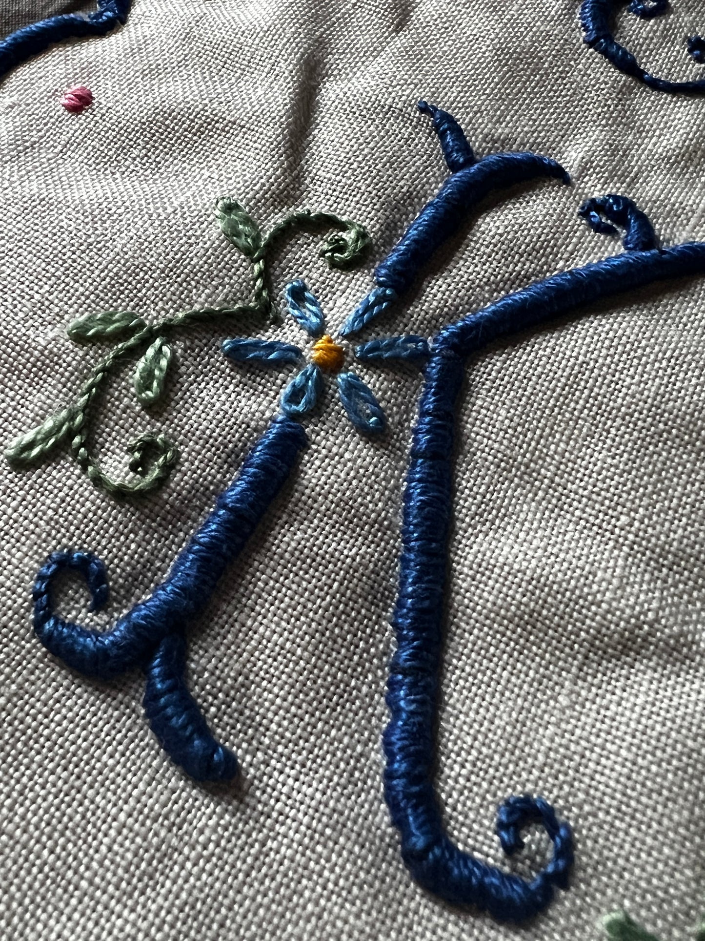 花文字刺繍サンプラー