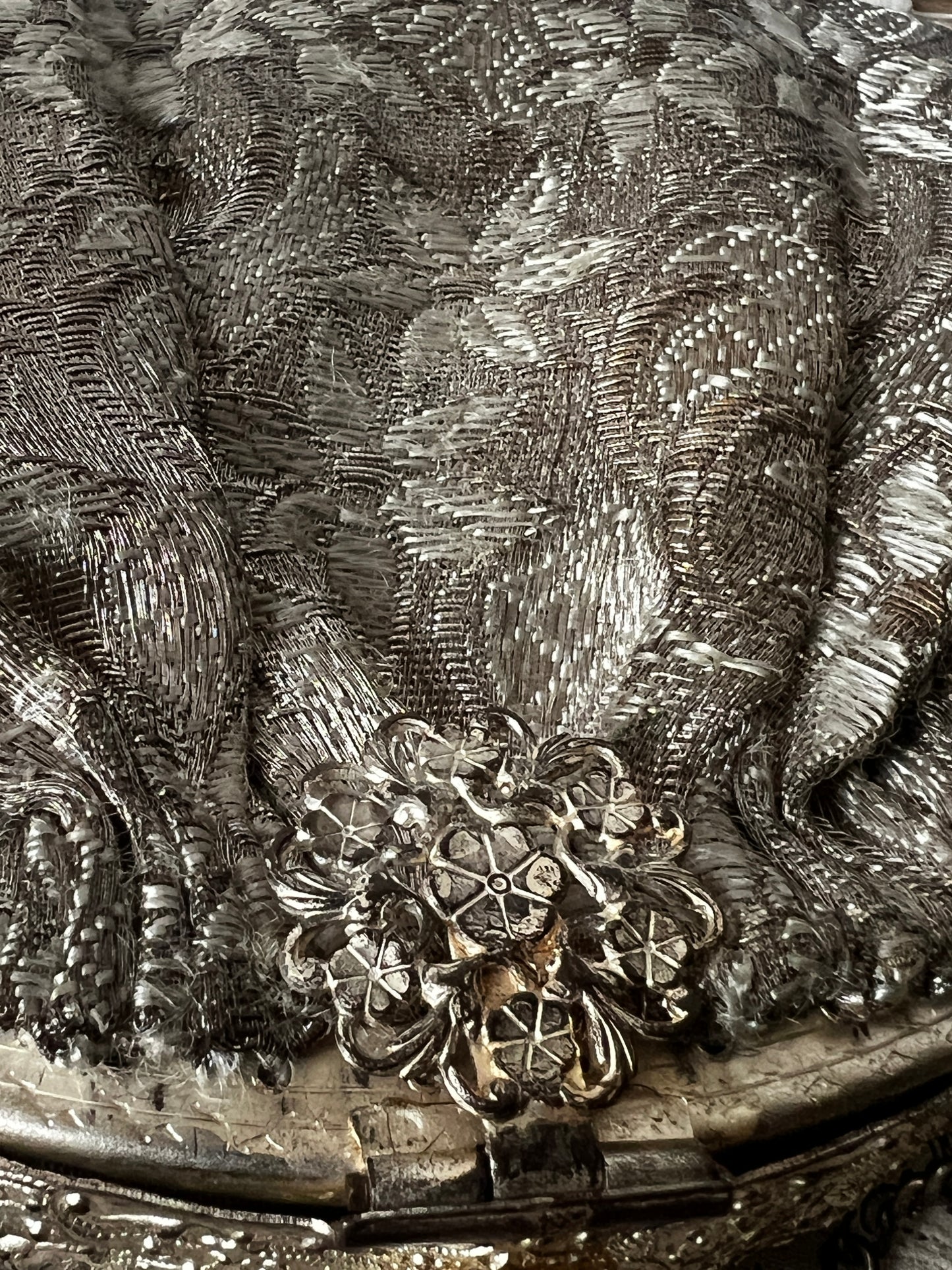 錦布がま口サック