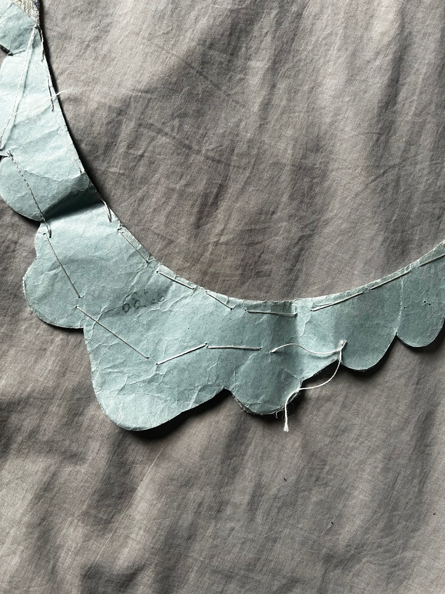 ビーズ刺繍の飾り襟(エクリュ)