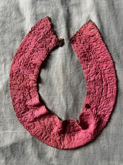 ビーズ刺繍の飾り襟(ローズ)