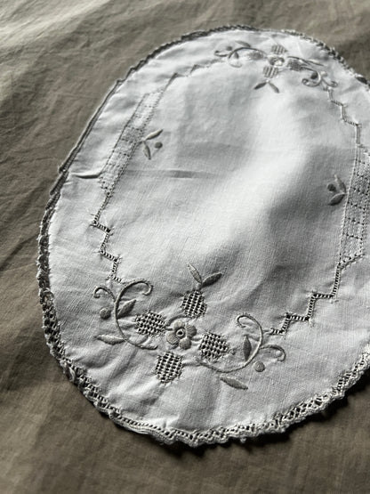 ★楕円形刺繍クロス