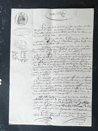 19世紀手描き公文書セット