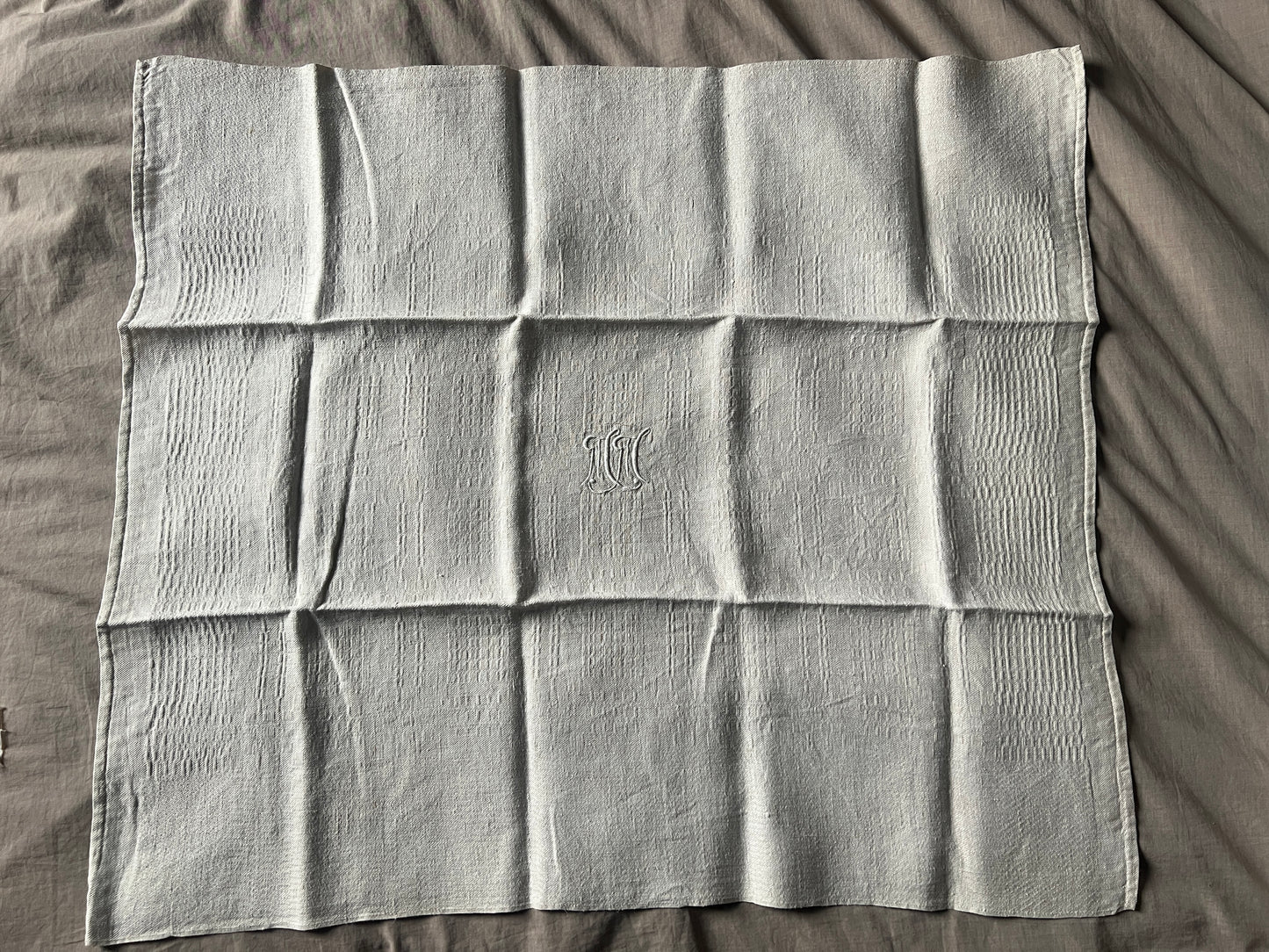 モノグラム刺繍リネンクロス6枚セット