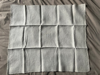 モノグラム刺繍リネンクロス6枚セット