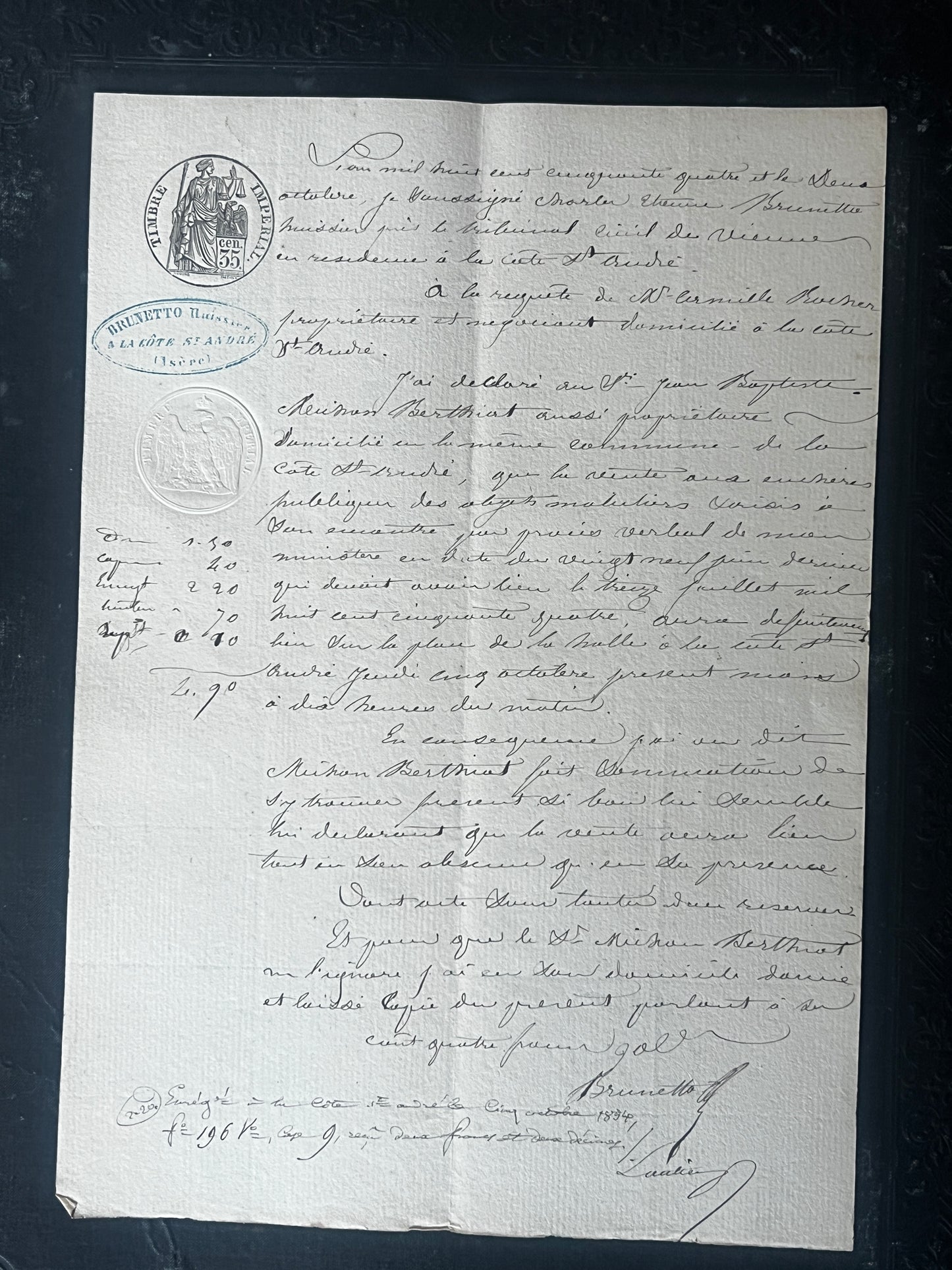 19世紀手描き公文書セット