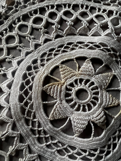 アイリッシュクロシェレース円形マット