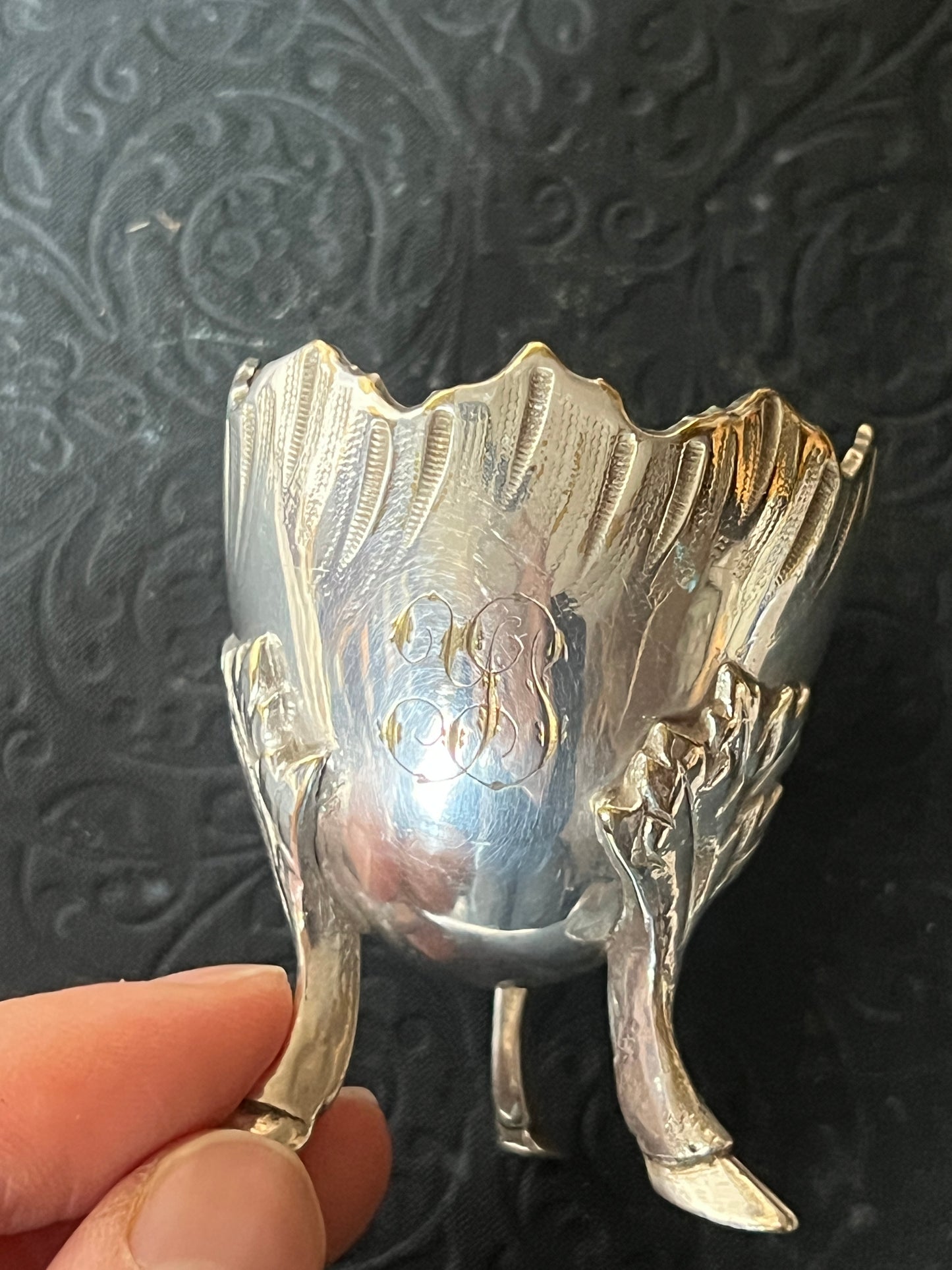 ★獣脚エッグスタンド(銀メッキ)