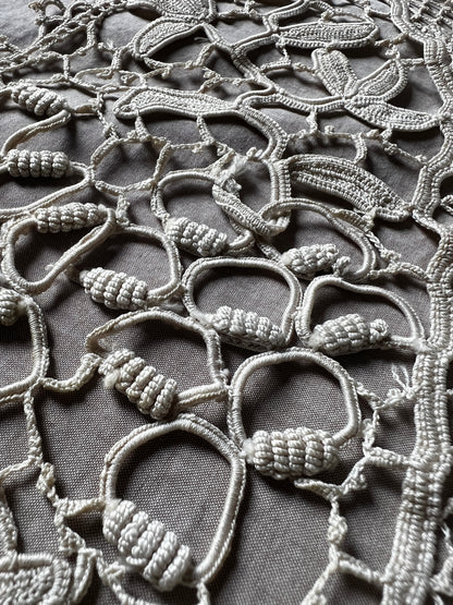 アイリッシュクロシェレース楕円形クロス