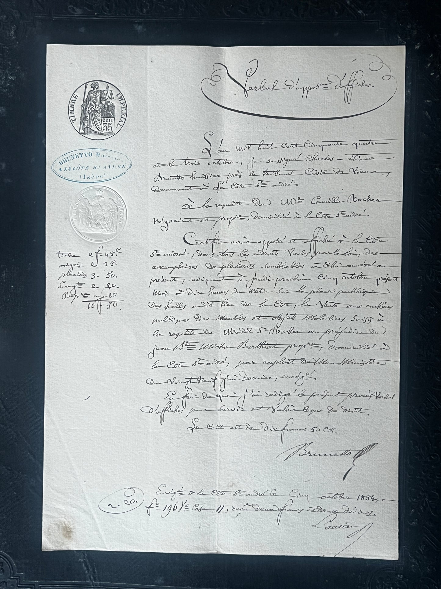 19世紀手描き公文書セット