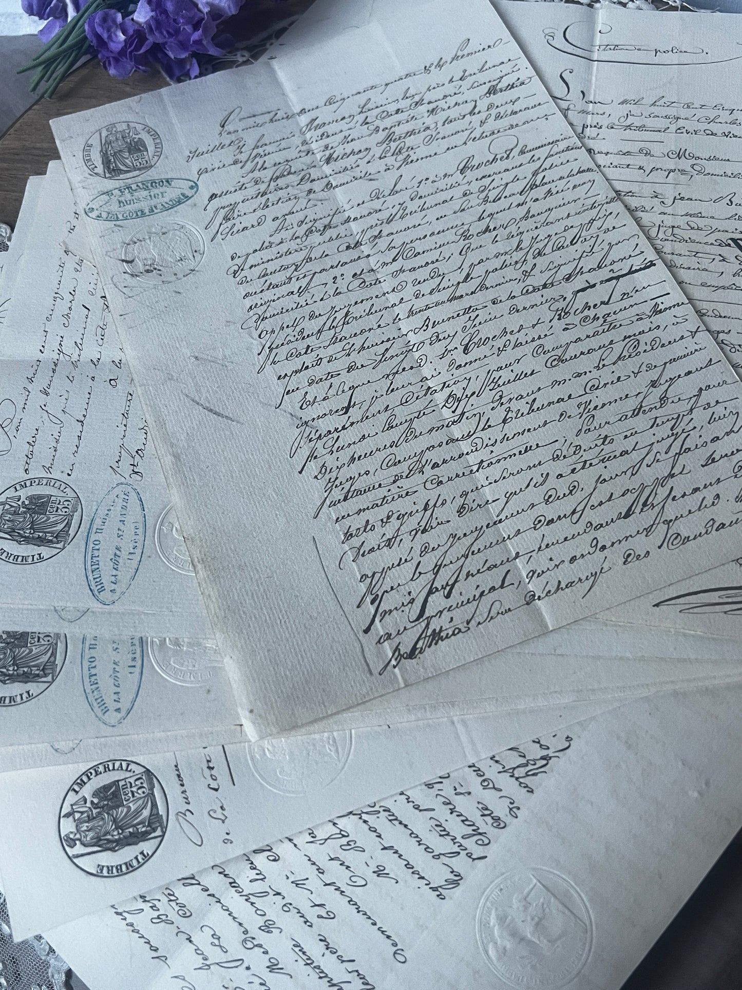 19世紀手描き公文書セット