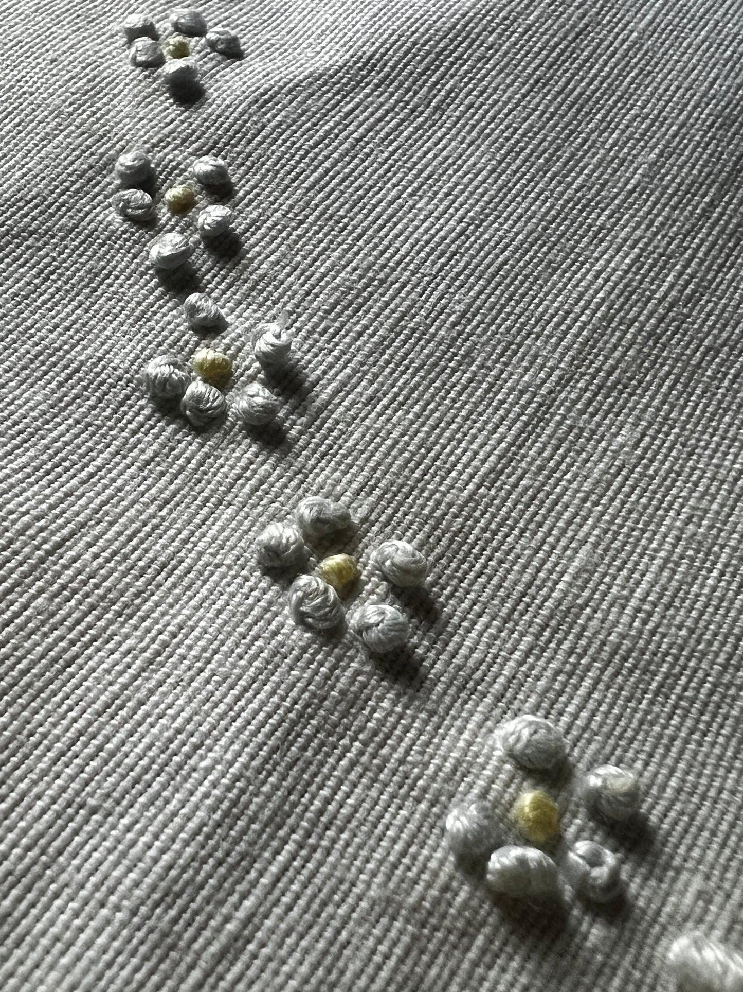 ★色刺繍楕円形クロス