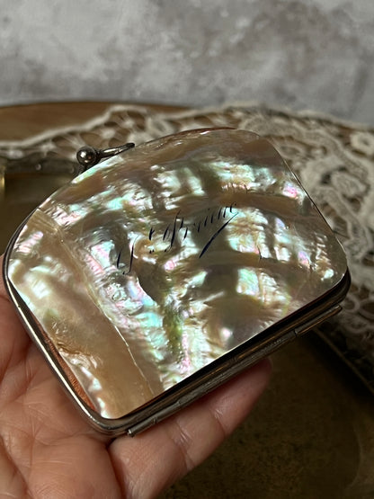 マザーオブパールのがま口(ダメージ)