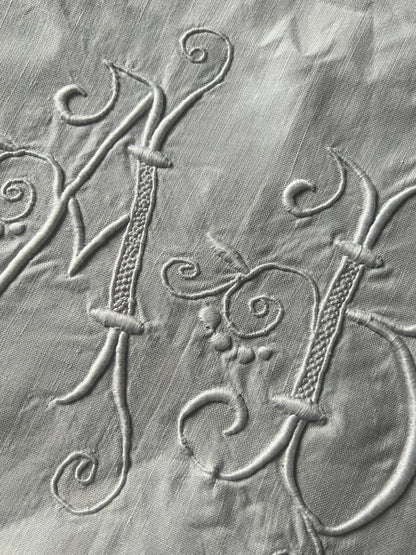 モノグラム刺繍端布