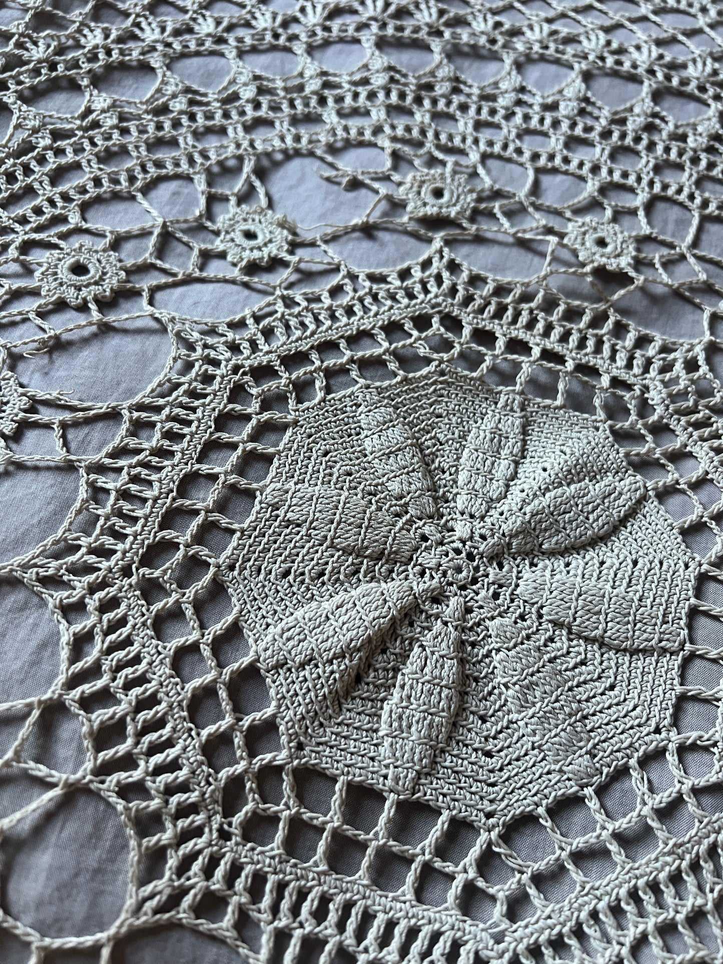 ★クロシェレース円形クロス