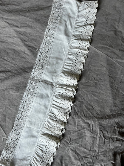 刺繍レース裾飾り