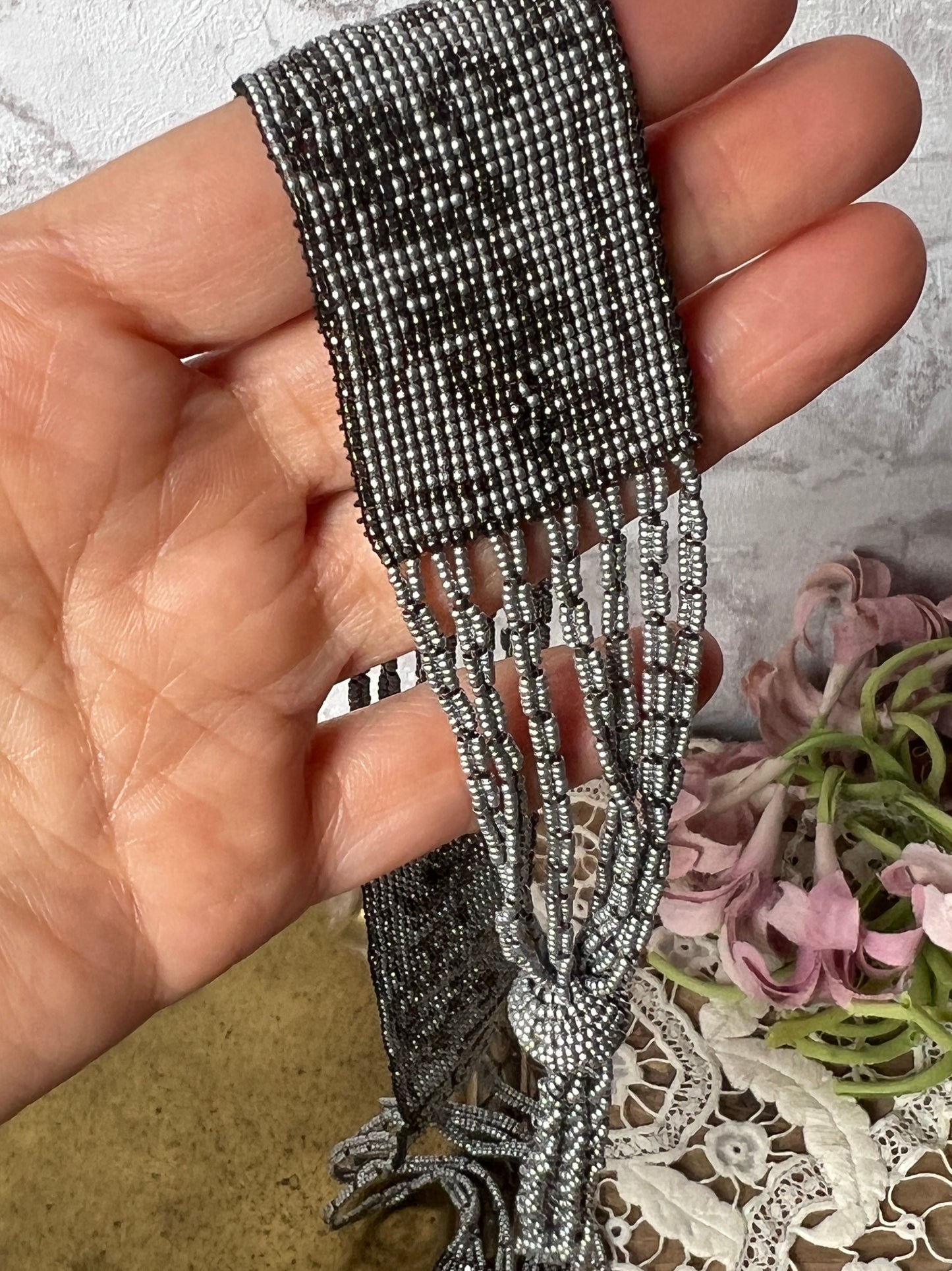 ビーズ織の飾り