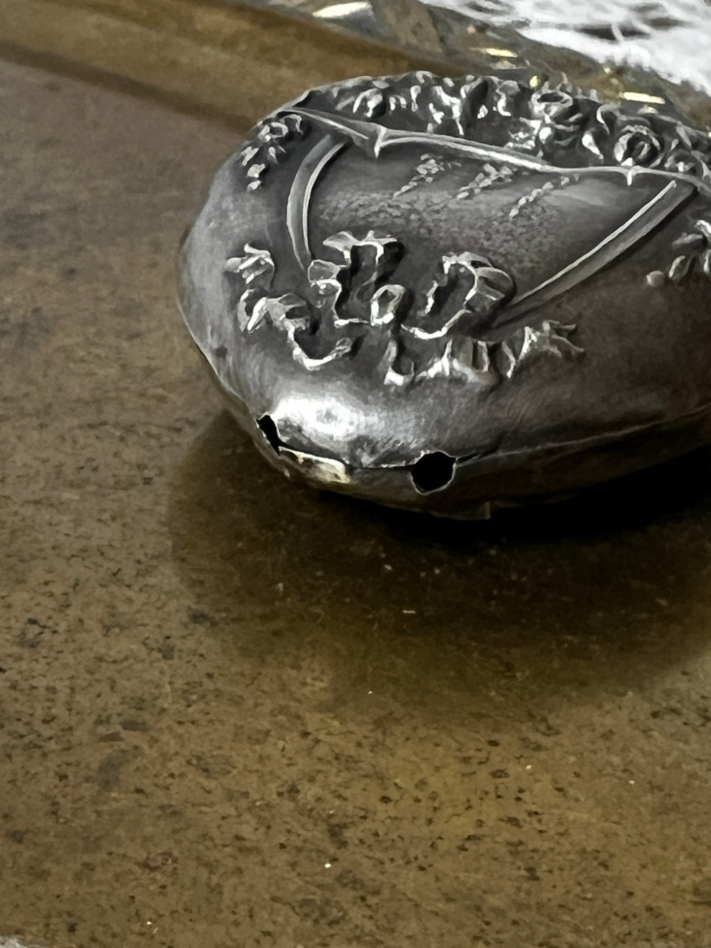 ハート型シルバーラトル