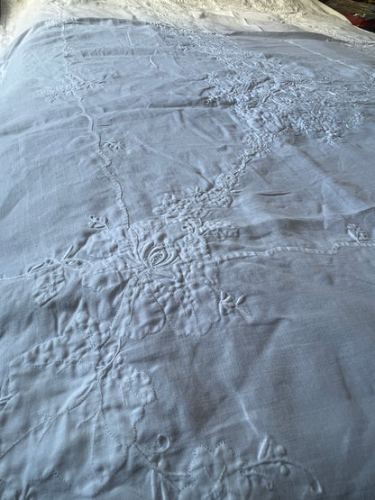 白刺繍大判クロス