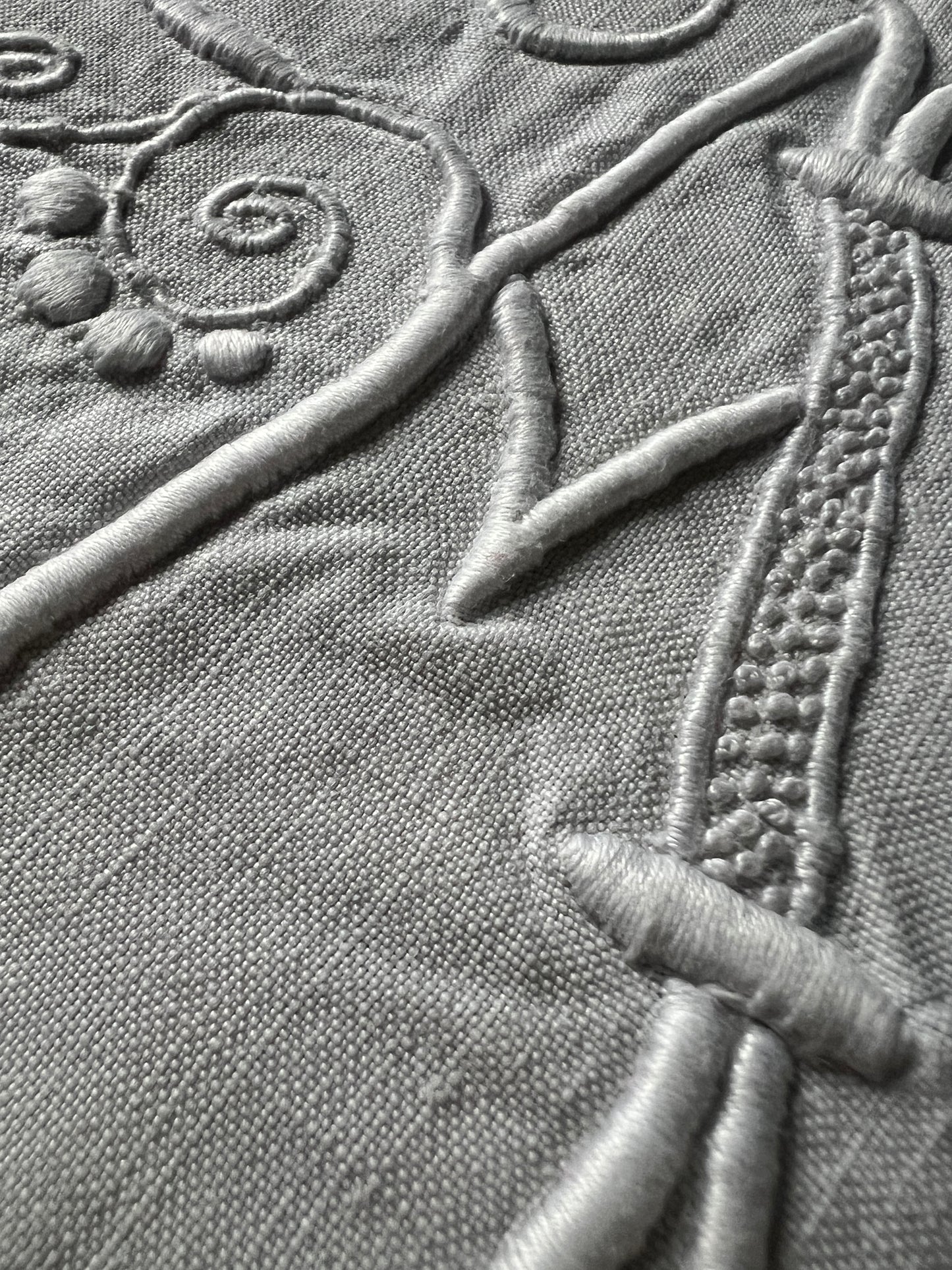 モノグラム刺繍端布