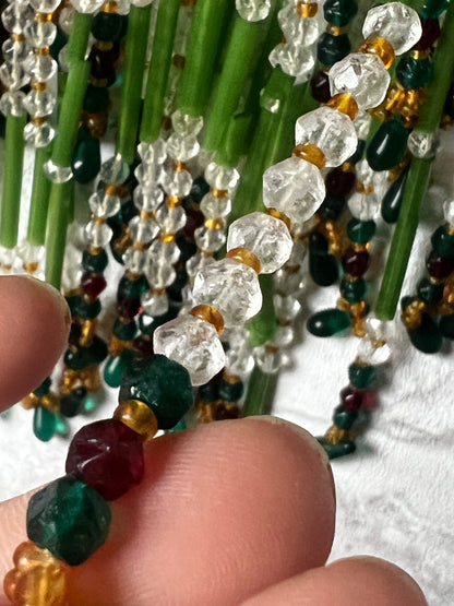 ★ガラスパーツのランプ飾り