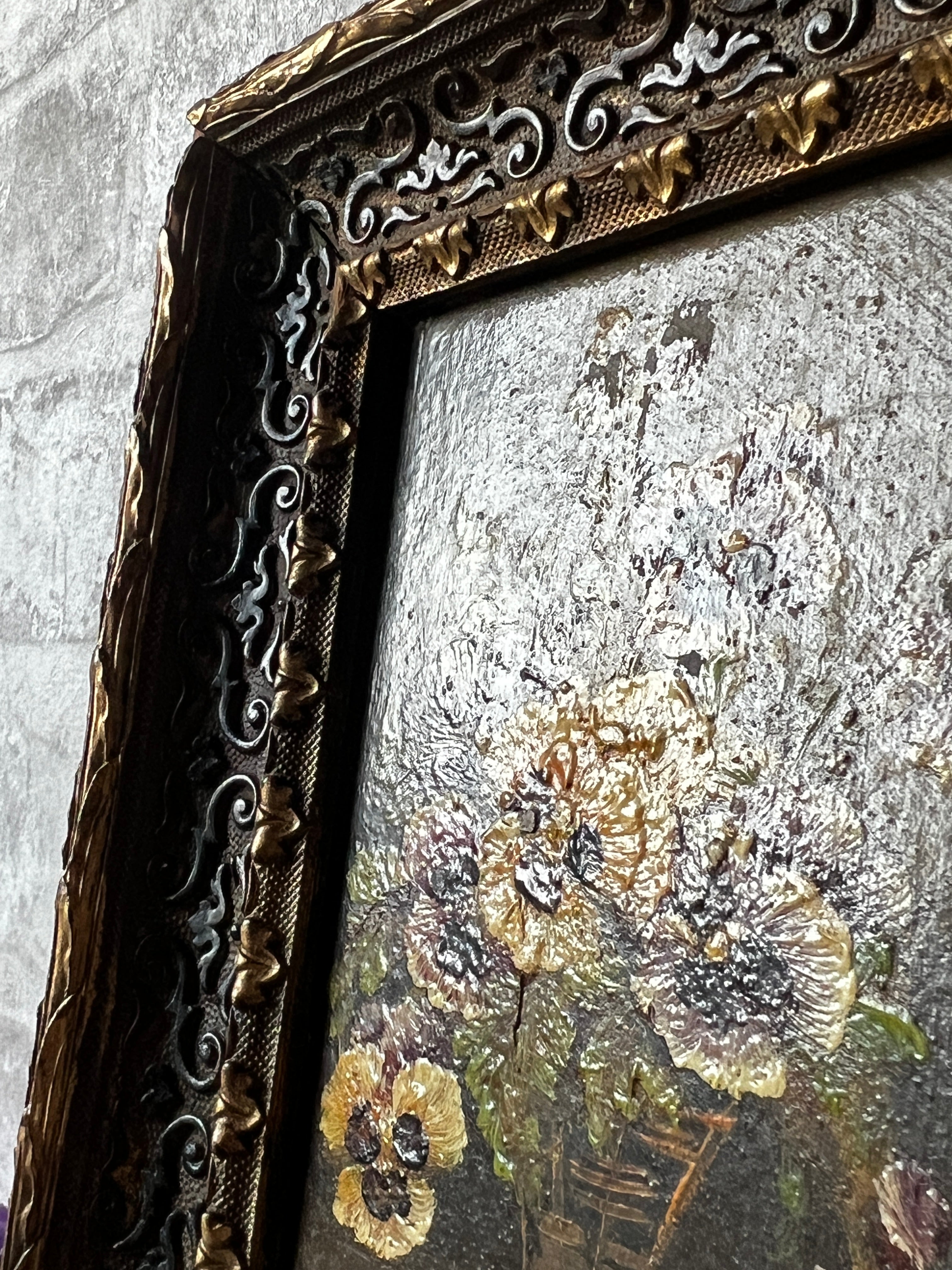 ☆額縁付き油絵 – France Antique 銀色アンティーク