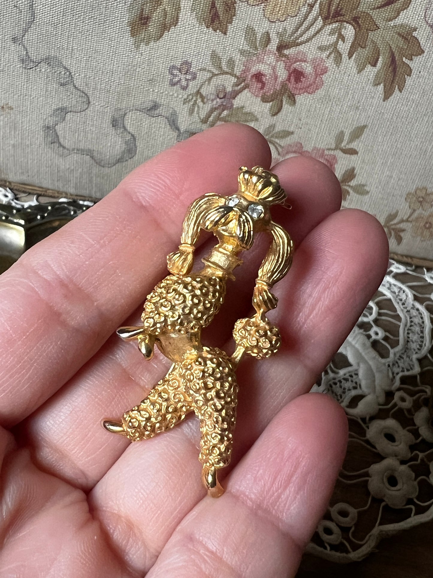 ヴィンテージブローチ(プードル)