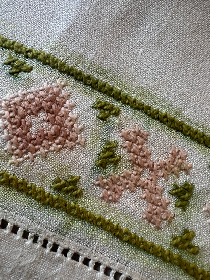 色刺繍クロス