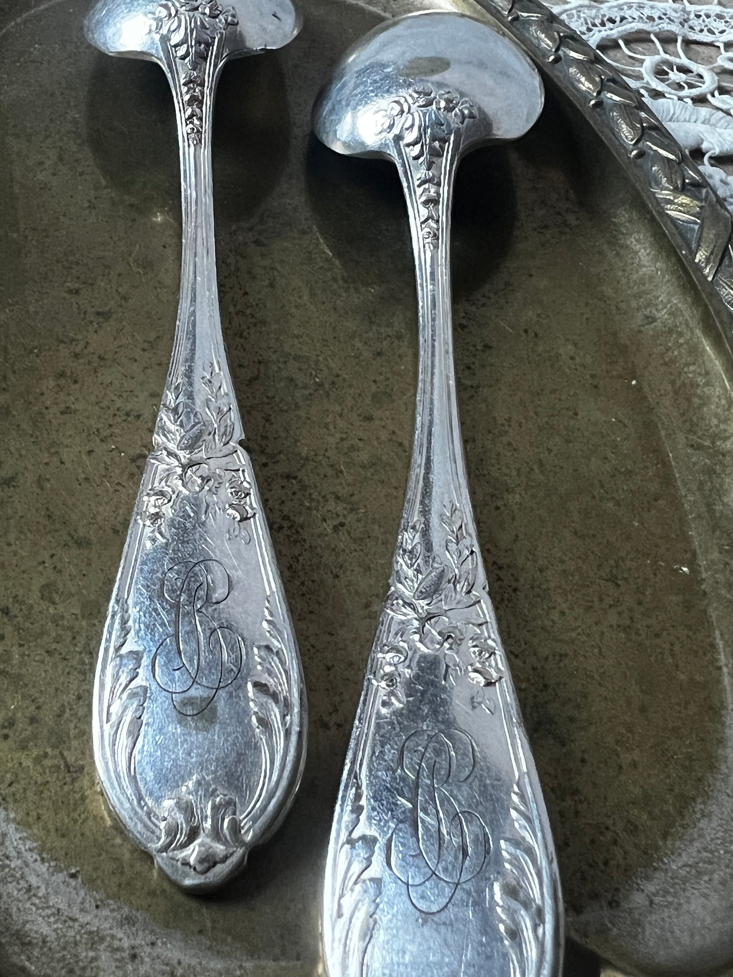 ★モノグラム入りカフェスプーンセット