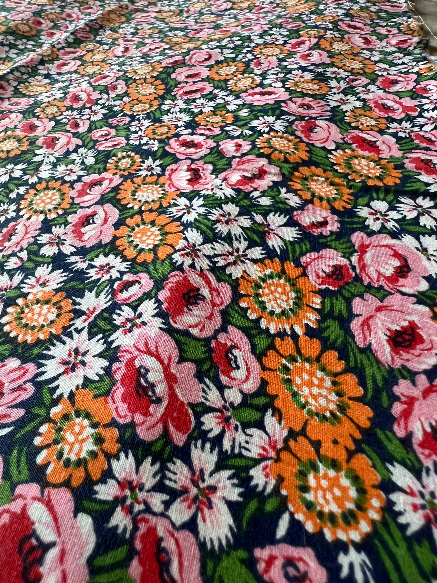 ビンテージプリント端布