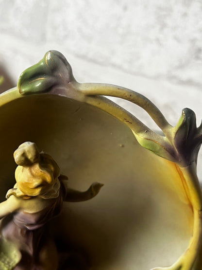 アールヌーボーセラミック花器