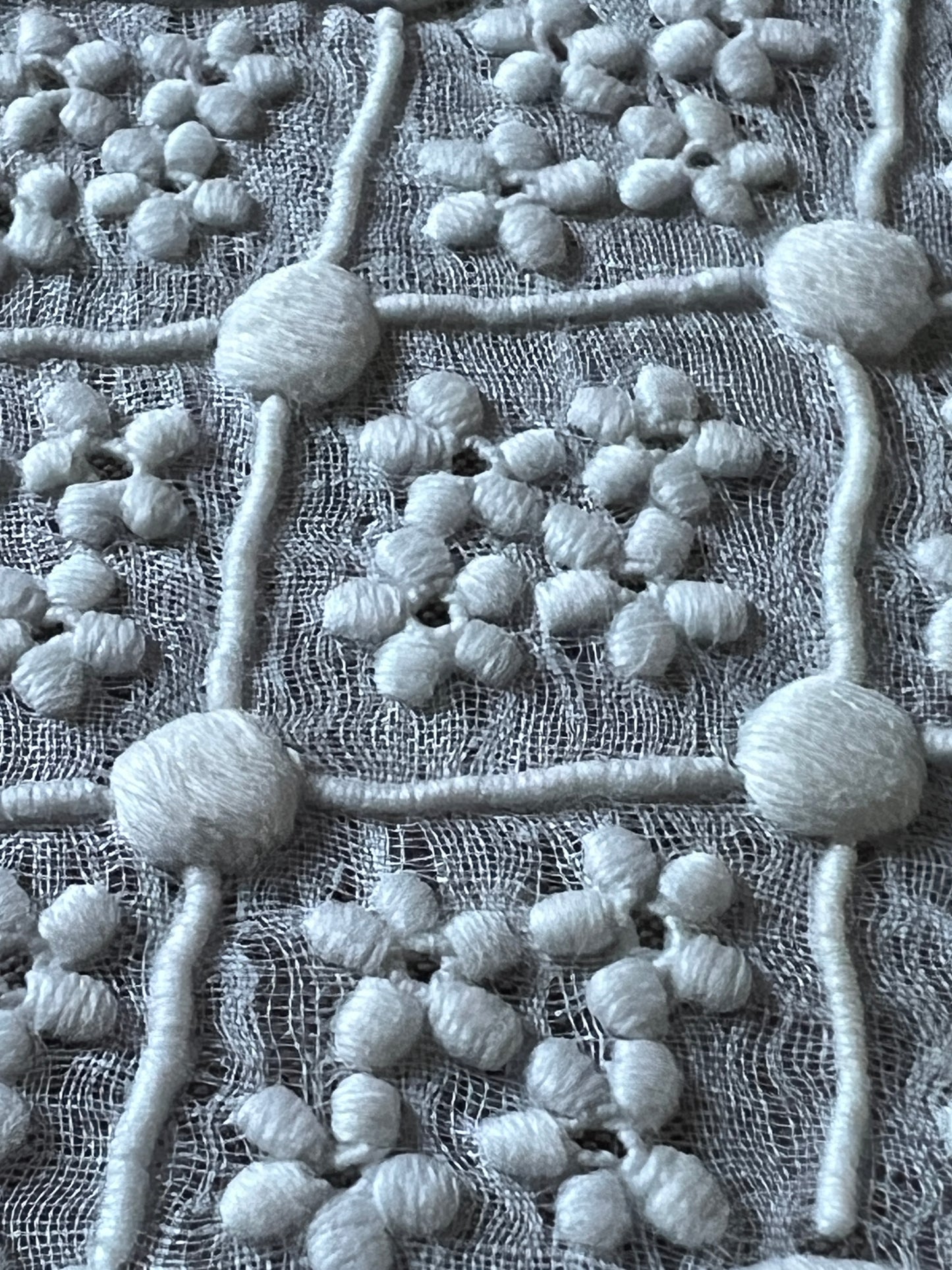 白刺繍婚礼用ハンカチ
