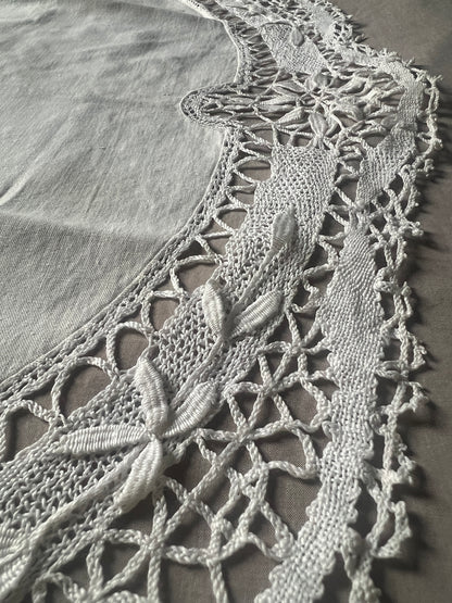 ★ボビンレースの楕円クロス