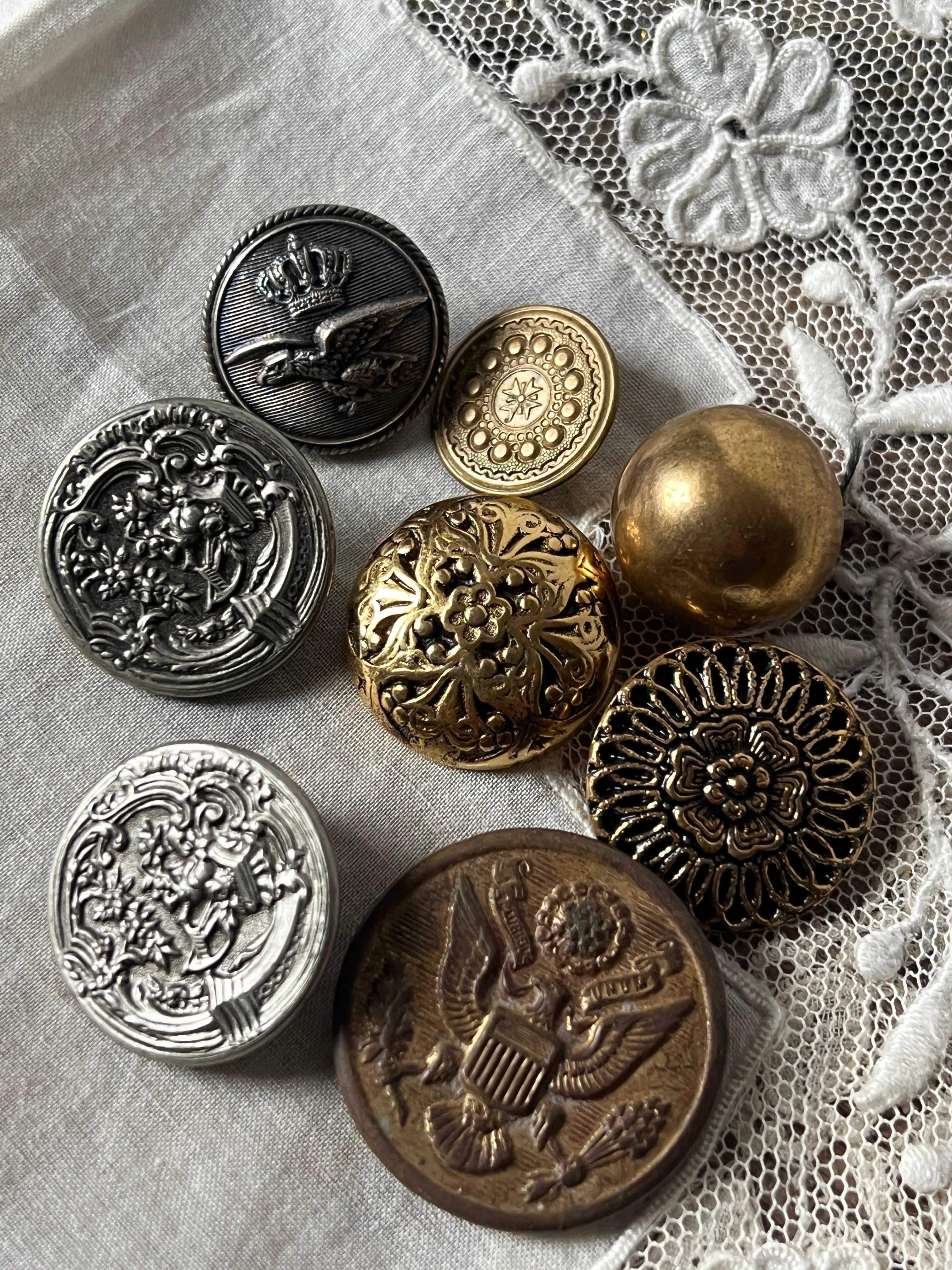 ☆アンティークボタンセット(アソート) – France Antique 銀色アンティーク