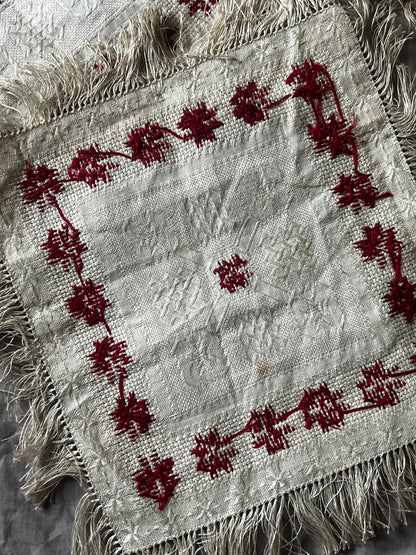 赤糸刺繍クロスセット
