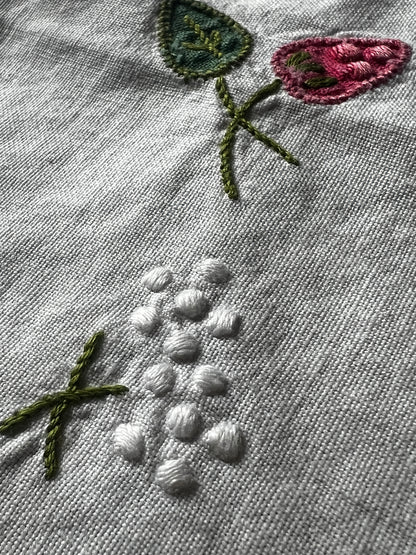 刺繍クロス(いちご)