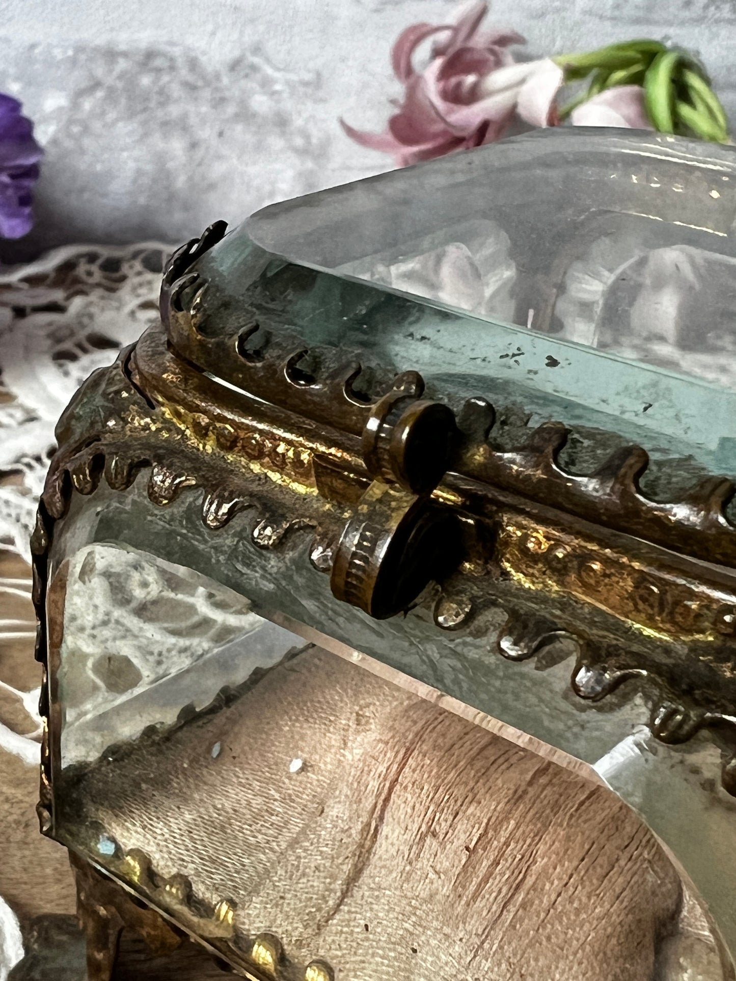 ★ガラスのジュエリーケース(ダメージ)