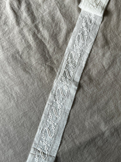 白刺繍トリムセット