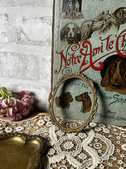 真鍮製楕円ミニフレーム