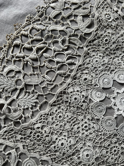 アイリッシュクロシェレース楕円形クロス