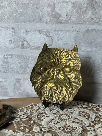 ★真鍮製猫フェイス皿