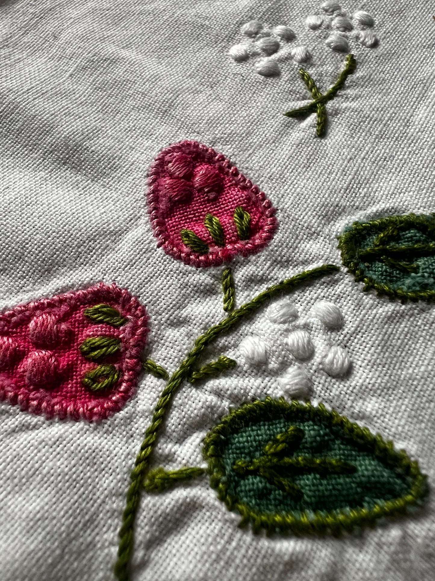 刺繍クロス(いちご)