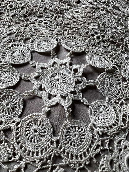 アイリッシュクロシェレース楕円形クロス