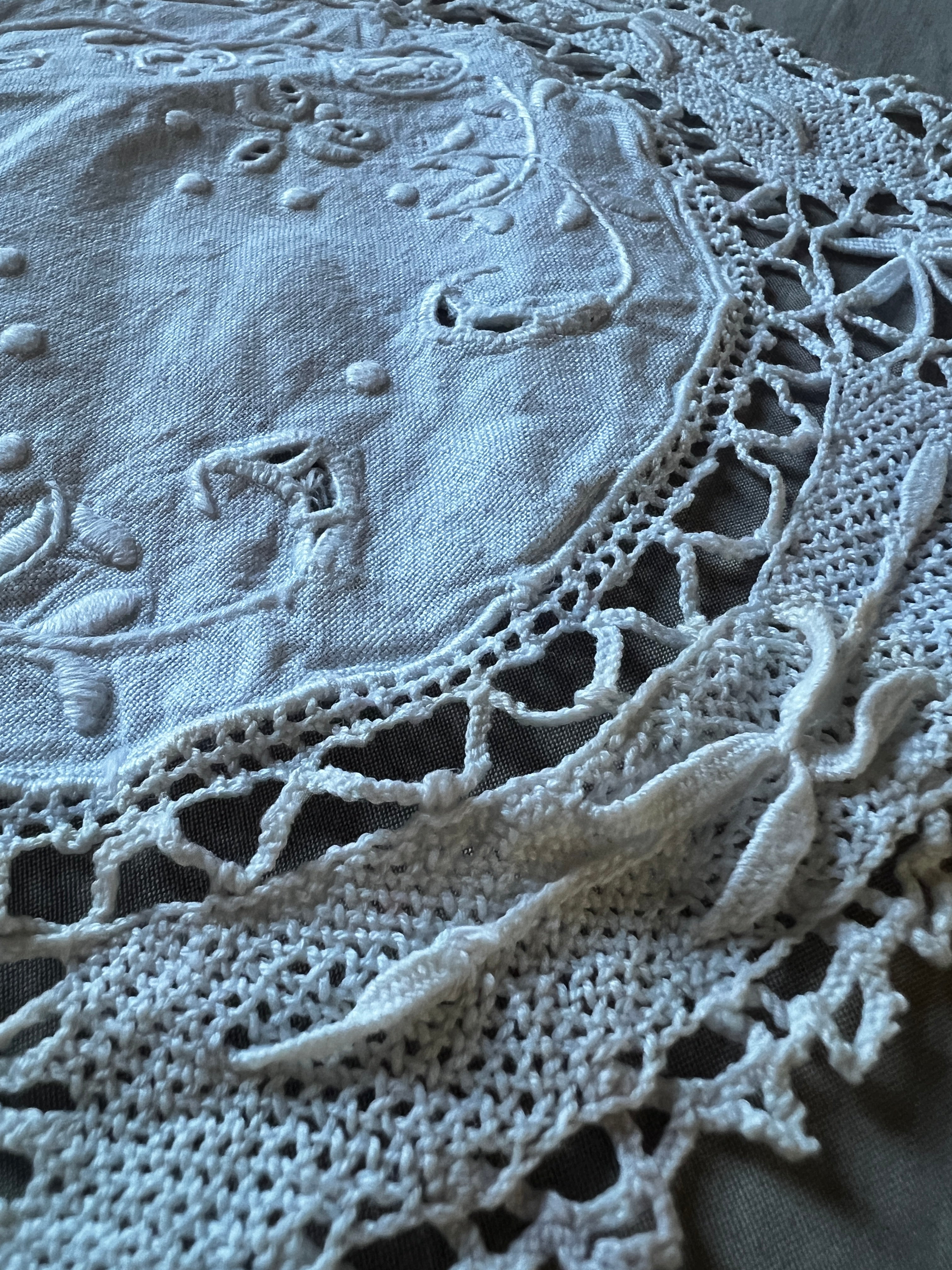 ☆アンティークレース・刺繍セット – France Antique 銀色アンティーク
