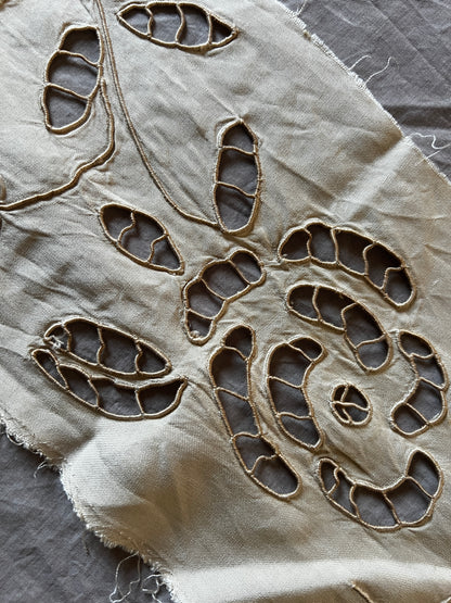 刺繍レース端布